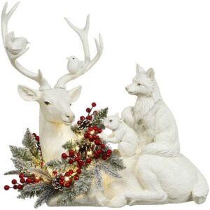 Lying Deer with Wreath
