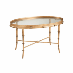 Gold Bamboo Cocktail Table