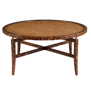 Round Cocktail Table, Tortoise w/ Artisan Top