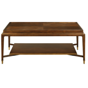 Cocktail Table with Tier, French Walnut